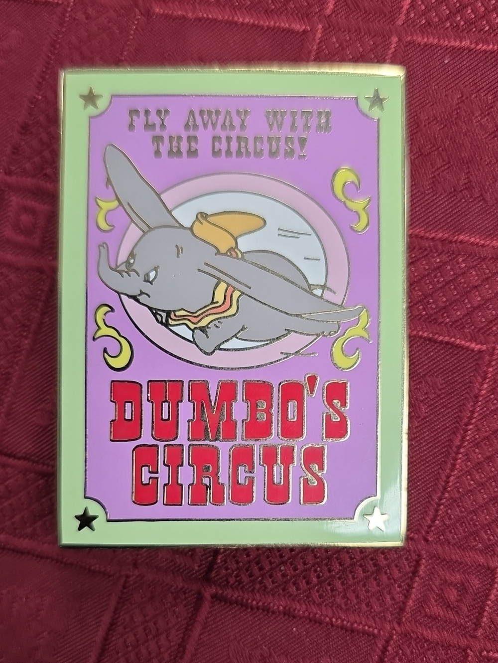 Disney Dumbo's Circus Enamel Sign - Lavender, Mint, Red